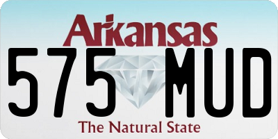 AR license plate 575MUD