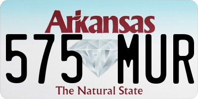 AR license plate 575MUR