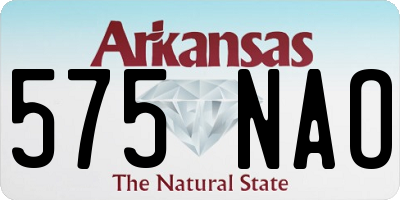 AR license plate 575NAO