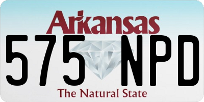 AR license plate 575NPD