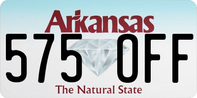AR license plate 575OFF