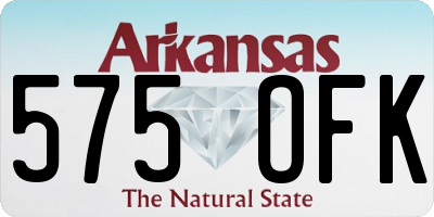 AR license plate 575OFK