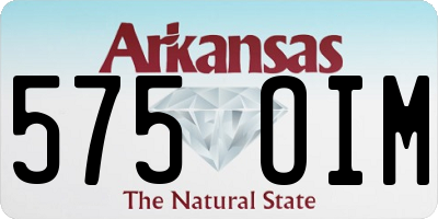 AR license plate 575OIM