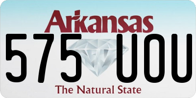 AR license plate 575UOU