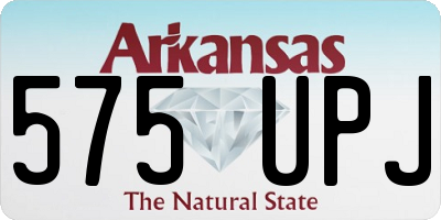 AR license plate 575UPJ