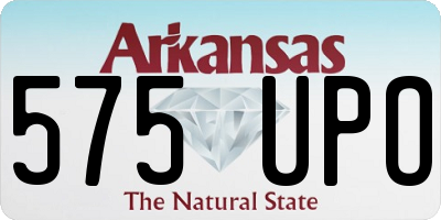 AR license plate 575UPO