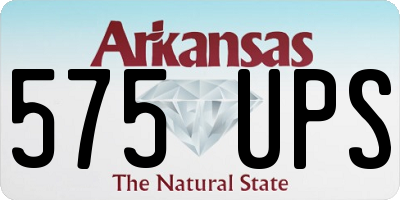 AR license plate 575UPS