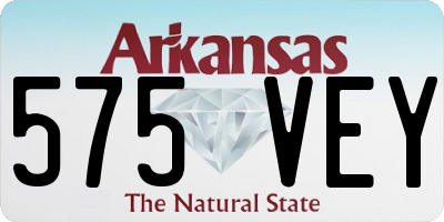 AR license plate 575VEY
