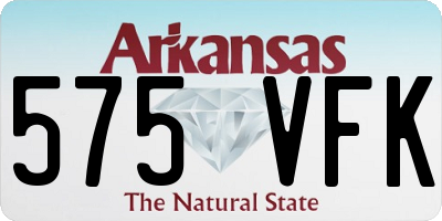 AR license plate 575VFK