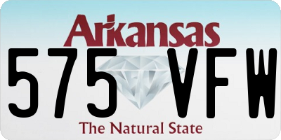 AR license plate 575VFW