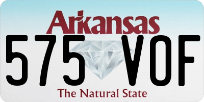 AR license plate 575VOF