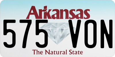 AR license plate 575VON