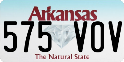 AR license plate 575VOV