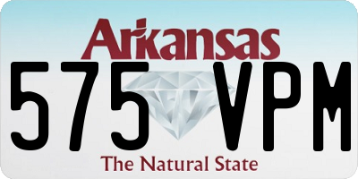 AR license plate 575VPM