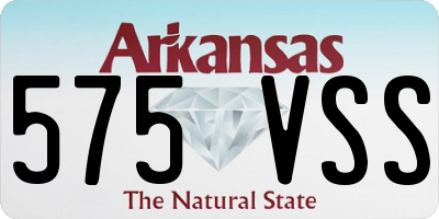 AR license plate 575VSS