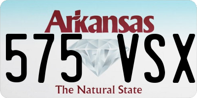 AR license plate 575VSX