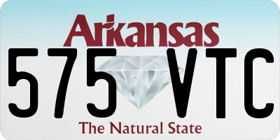 AR license plate 575VTC