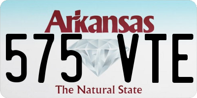 AR license plate 575VTE