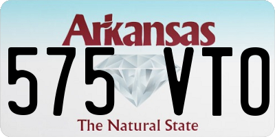 AR license plate 575VTO