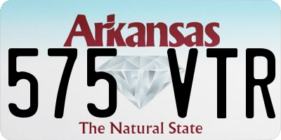 AR license plate 575VTR
