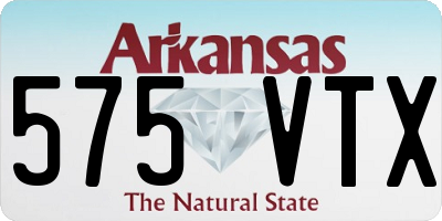AR license plate 575VTX