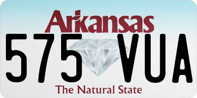 AR license plate 575VUA