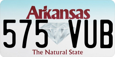 AR license plate 575VUB