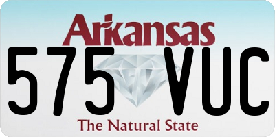 AR license plate 575VUC