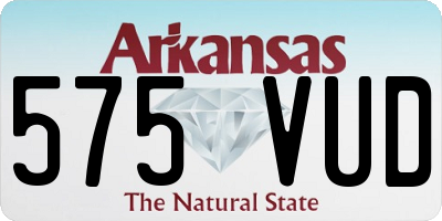 AR license plate 575VUD