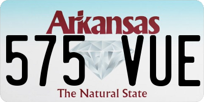 AR license plate 575VUE