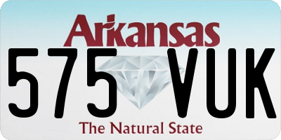 AR license plate 575VUK