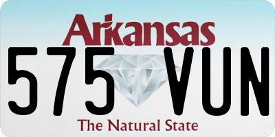 AR license plate 575VUN