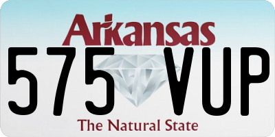 AR license plate 575VUP