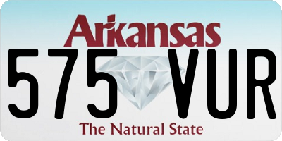 AR license plate 575VUR