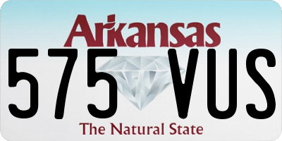 AR license plate 575VUS