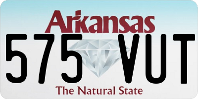 AR license plate 575VUT