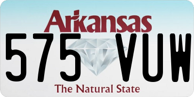 AR license plate 575VUW