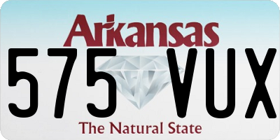 AR license plate 575VUX
