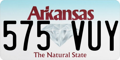 AR license plate 575VUY