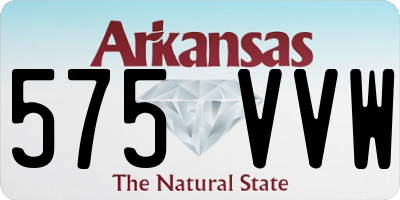 AR license plate 575VVW