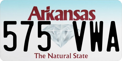 AR license plate 575VWA
