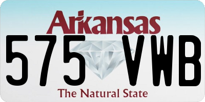 AR license plate 575VWB