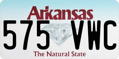 AR license plate 575VWC