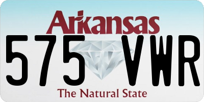 AR license plate 575VWR