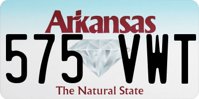 AR license plate 575VWT