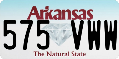 AR license plate 575VWW