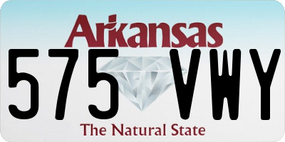 AR license plate 575VWY