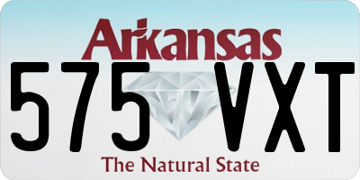 AR license plate 575VXT