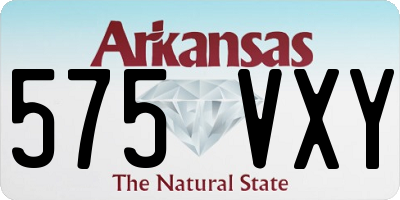 AR license plate 575VXY