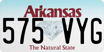 AR license plate 575VYG